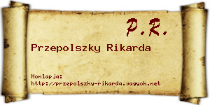Przepolszky Rikarda névjegykártya